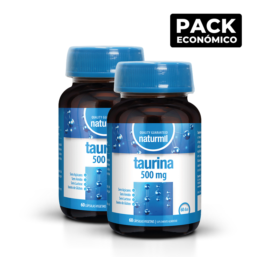Naturmil Taurina 500mg Cápsulas 2x60