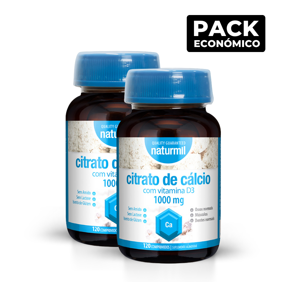 Naturmil Citrato de Cálcio 1000mg Comprimidos 2x120