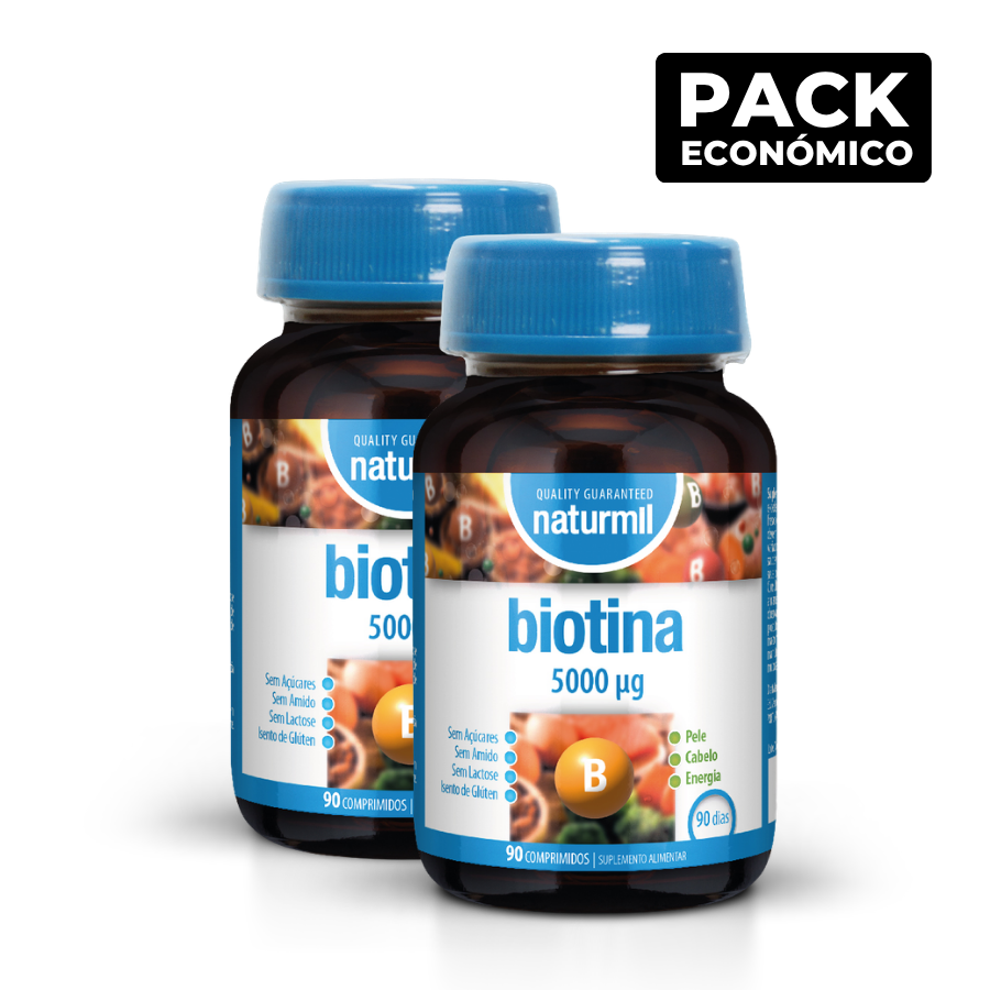 Naturmil Biotina 5000Mcg Comprimidos 2x90