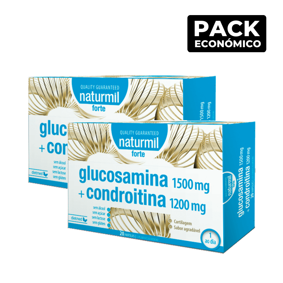 Naturmil Glucosamina 1500mg + Condroitina 1200mg Ampolas 2x20