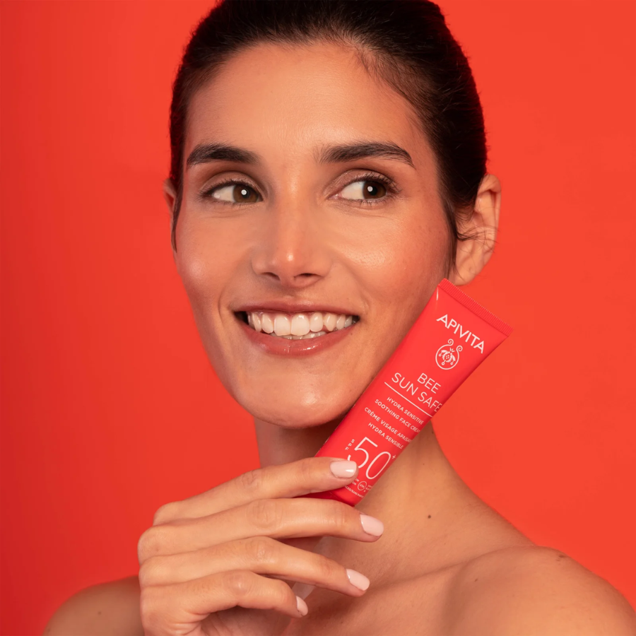 Apivita Bee Sun Safe Sensitive Hydra Soothing Face Cream SPF50+ 50ml