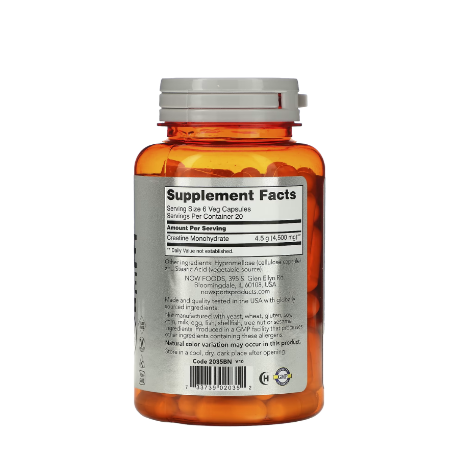 Maintenant Créatine Monohydrate 750mg Capsules x120
