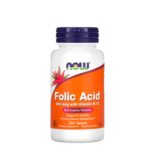 Now Folic Acid 800mcg Tablets x250