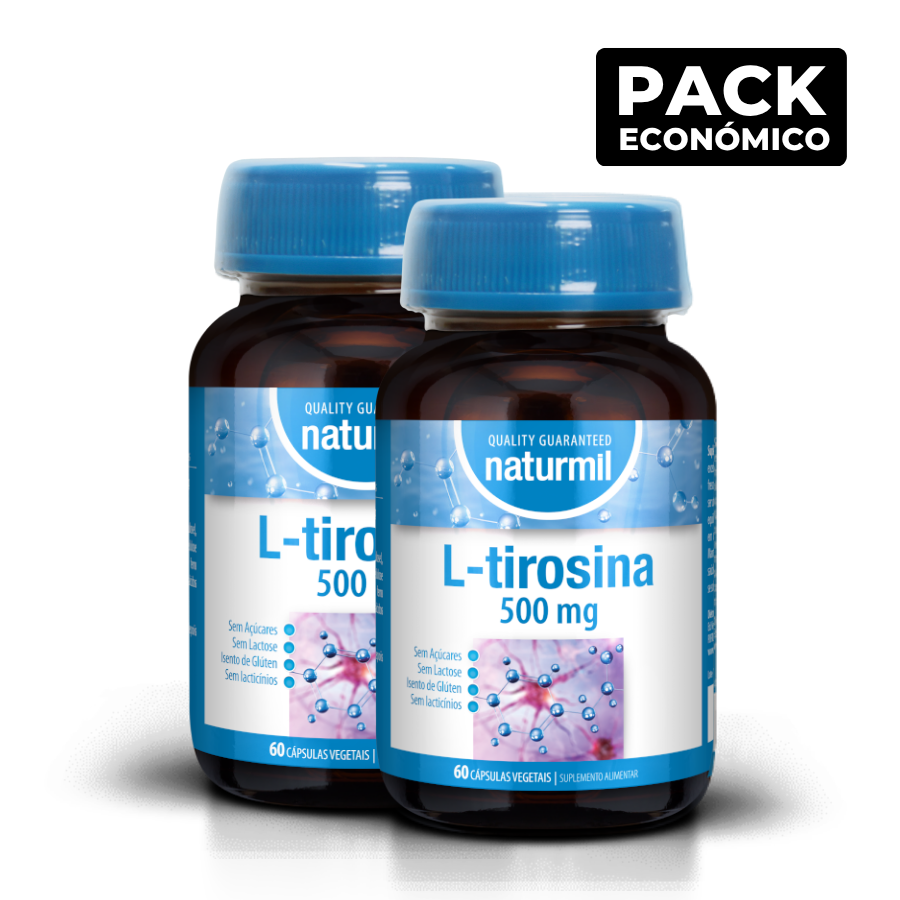 Naturmil L-tirosina 500mg Cápsulas 2x60
