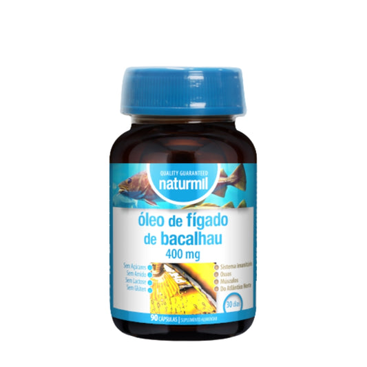 Naturmil Óleo de Fígado de Bacalhau 400mg Cápsulas x90