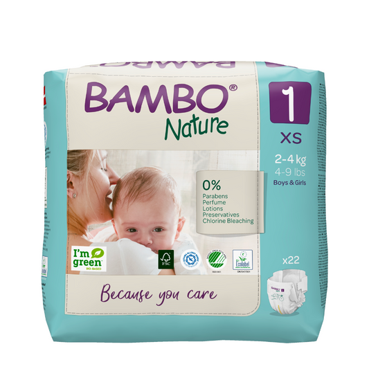 Couches Bambo Nature T1 2-4Kg x22