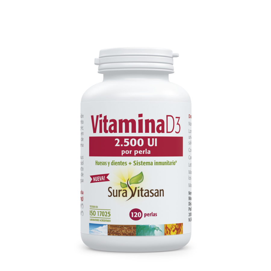 Sura Vitasan Vitamina D3 2500UI Cápsulas x120