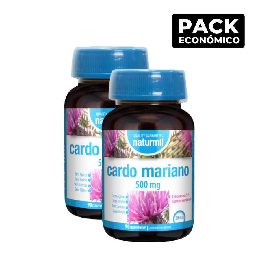 Comprimidos de cardo mariano Naturmil 500 mg 2x90