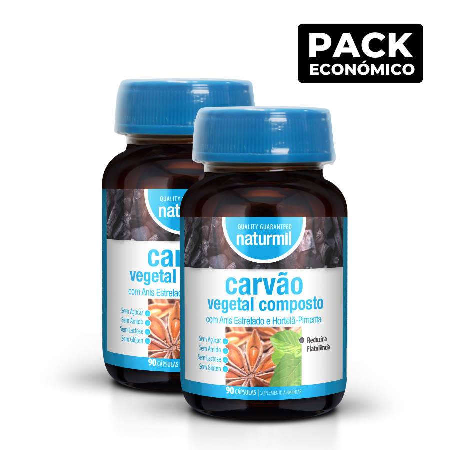Naturmil Vegetable Charcoal Compound Capsules 2x90