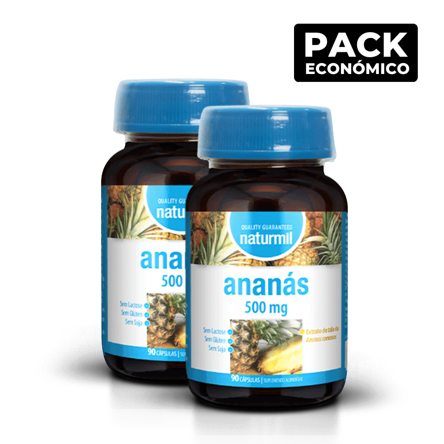 Naturmil Ananás 500mg Cápsulas 2x90