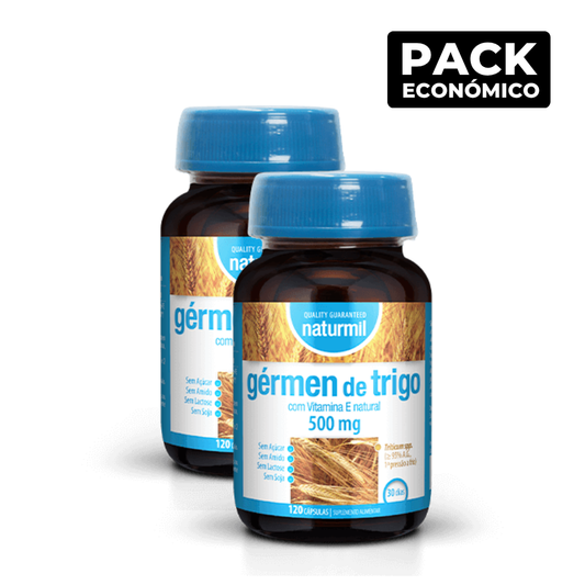 Naturmil Gérmen de Trigo 500mg Cápsulas 2x120