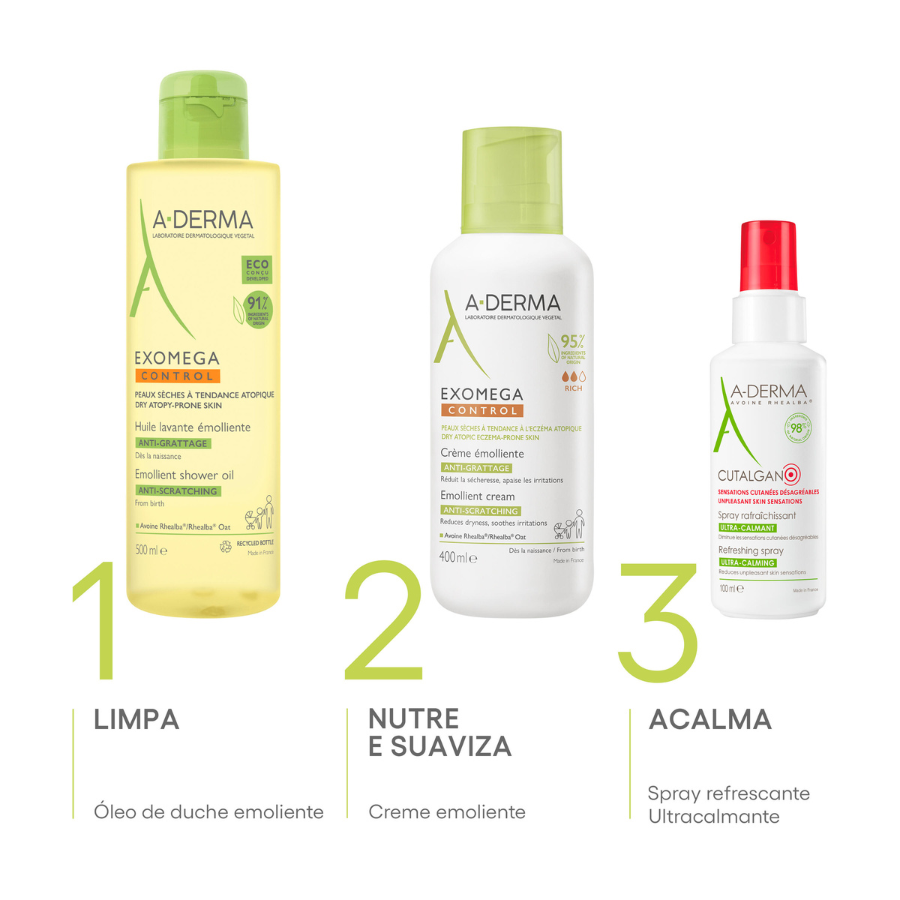 A-Derma Exomega Control Óleo de Banho Eco Recarga 500ml