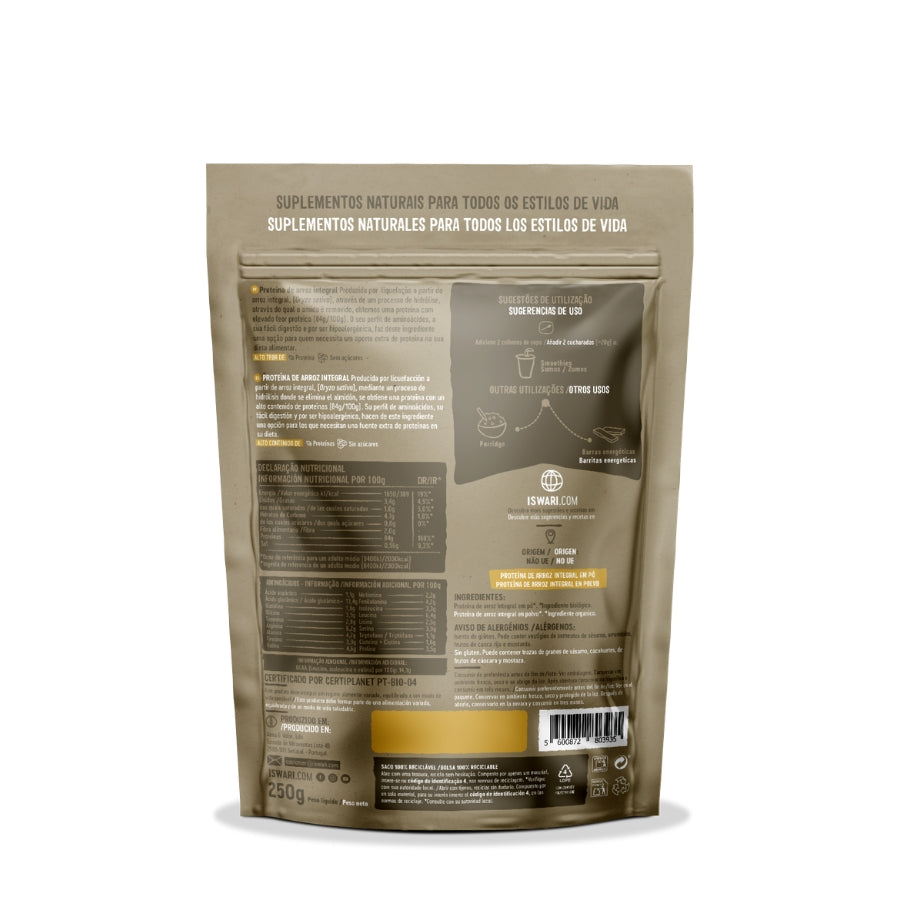 Iswari Proteína de Arroz Integral Bio 250g