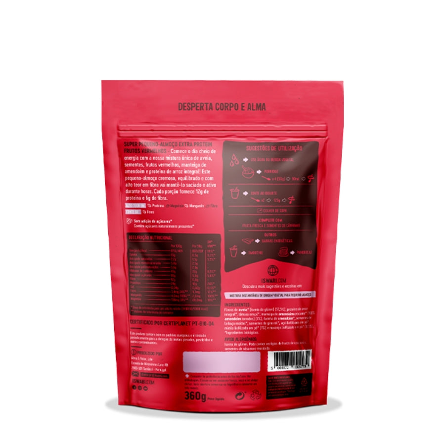 Iswari Super Pequeno Almoço Extra Protein Frutos Vermelhos 250g