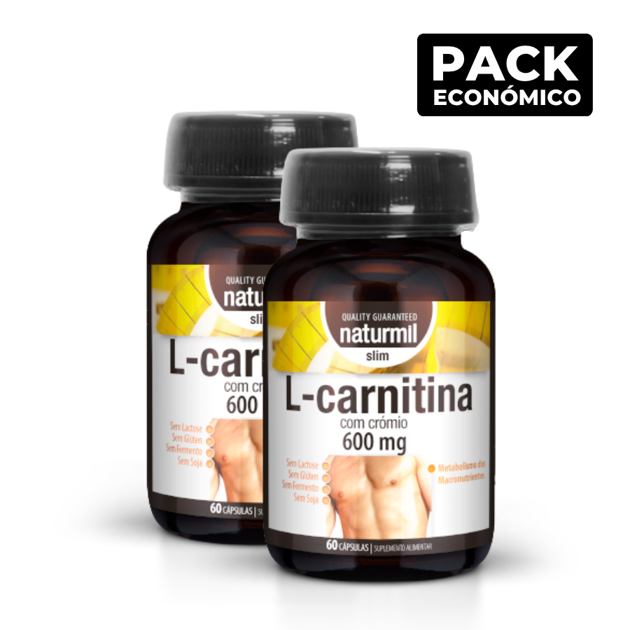 Naturmil Slim L-Carnitina Forte 600mg Cápsulas 2x60