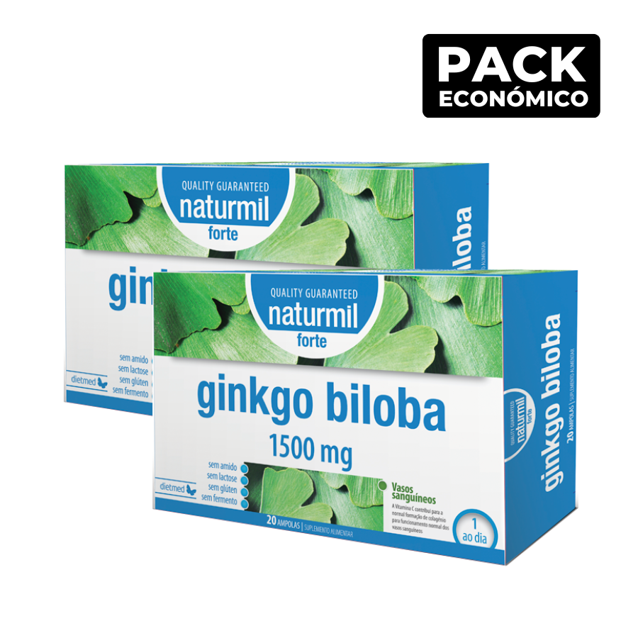 Naturmil Ginkgo Biloba Forte 1500mg Ampolas 2x20