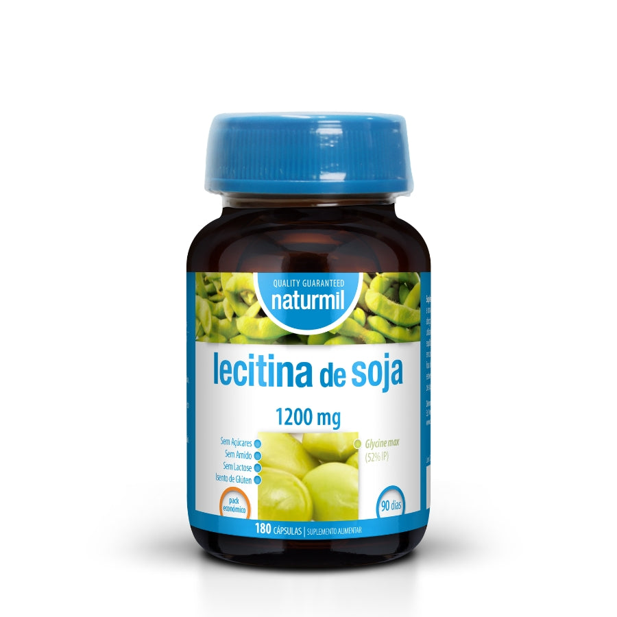 Naturmil Lecitina de Soja 1200mg Cápsulas x180