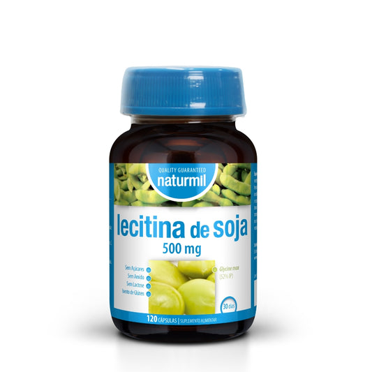 Naturmil Lecitina de Soja 500mg Cápsulas x120