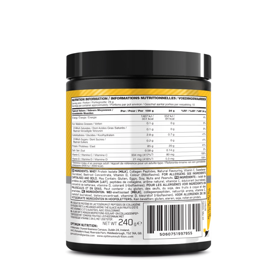 Optimum Nutrition Clear Whey Protein Summer Fruits 240g