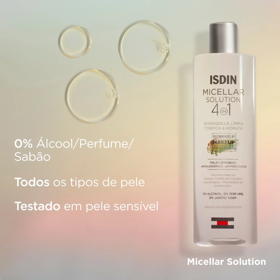 Isdin Micellar Solution Água Micelar 4em1 400ml