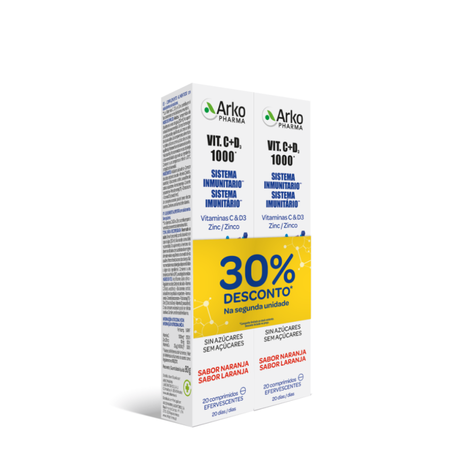 Arkopharma Vit C+D 1000 Comprimidos 2x20