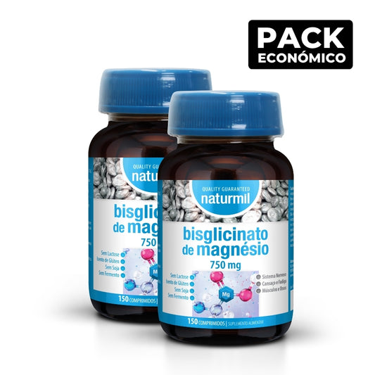 Naturmil Bisglicinato de Magnésio Comprimidos 2x150