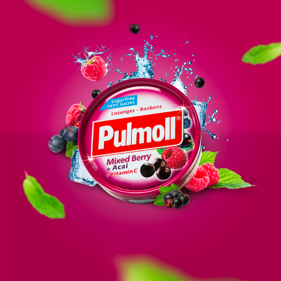 Pulmoll Berries + Vitamin C Sugar Free Lozenges 45g