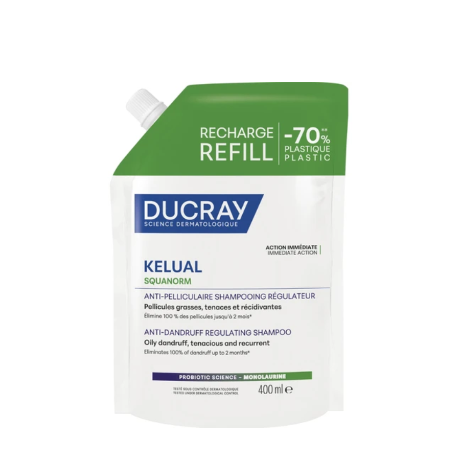 Ducray Kelual Squanorm Champô Caspa Oleosa Refill 400ml
