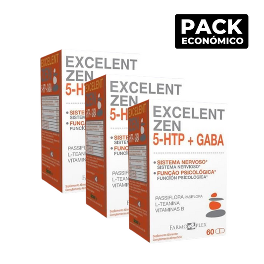 Excelent Zen 5-HTP + Gaba Cápsulas 3x60