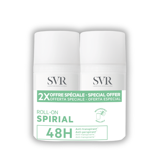 SVR Spirial Antiperspirant Deodorant Roll-On 2x50ml 1=2