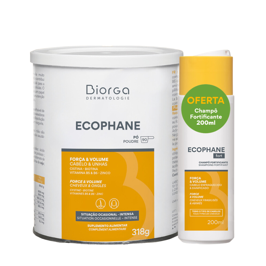 Ecophane Poudre x90 Doses + Shampoing 200 ml