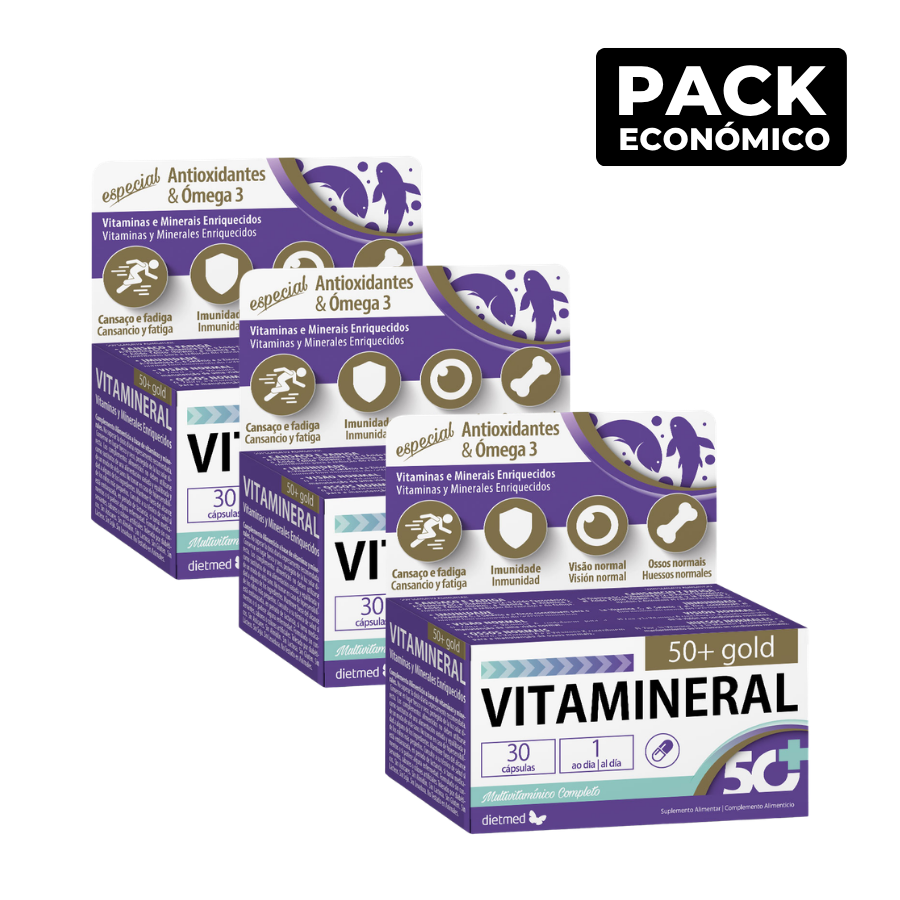 Vitamineral 50+ Gold Cápsulas 3x30
