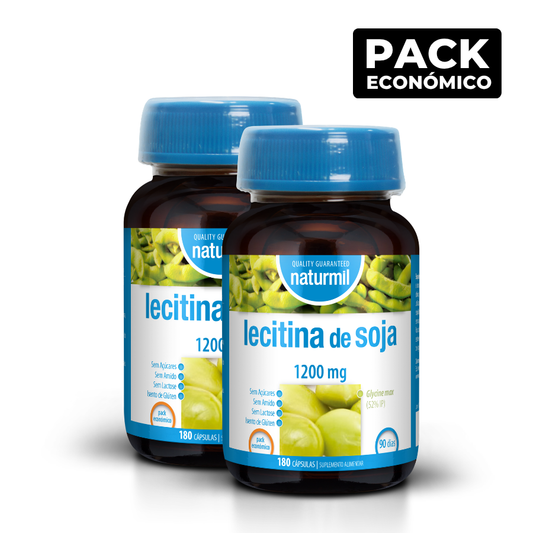 Naturmil Lecitina de Soja 1200mg Cápsulas 2x180
