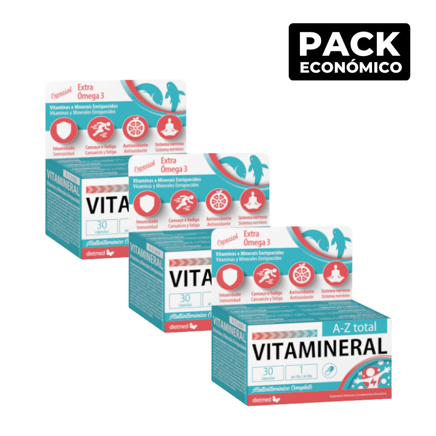 Vitamineral A-Z Total Cápsulas 3x30
