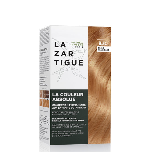 Lazartigue Coloration Permanente Nuance 8.30 Blond Clair Doré