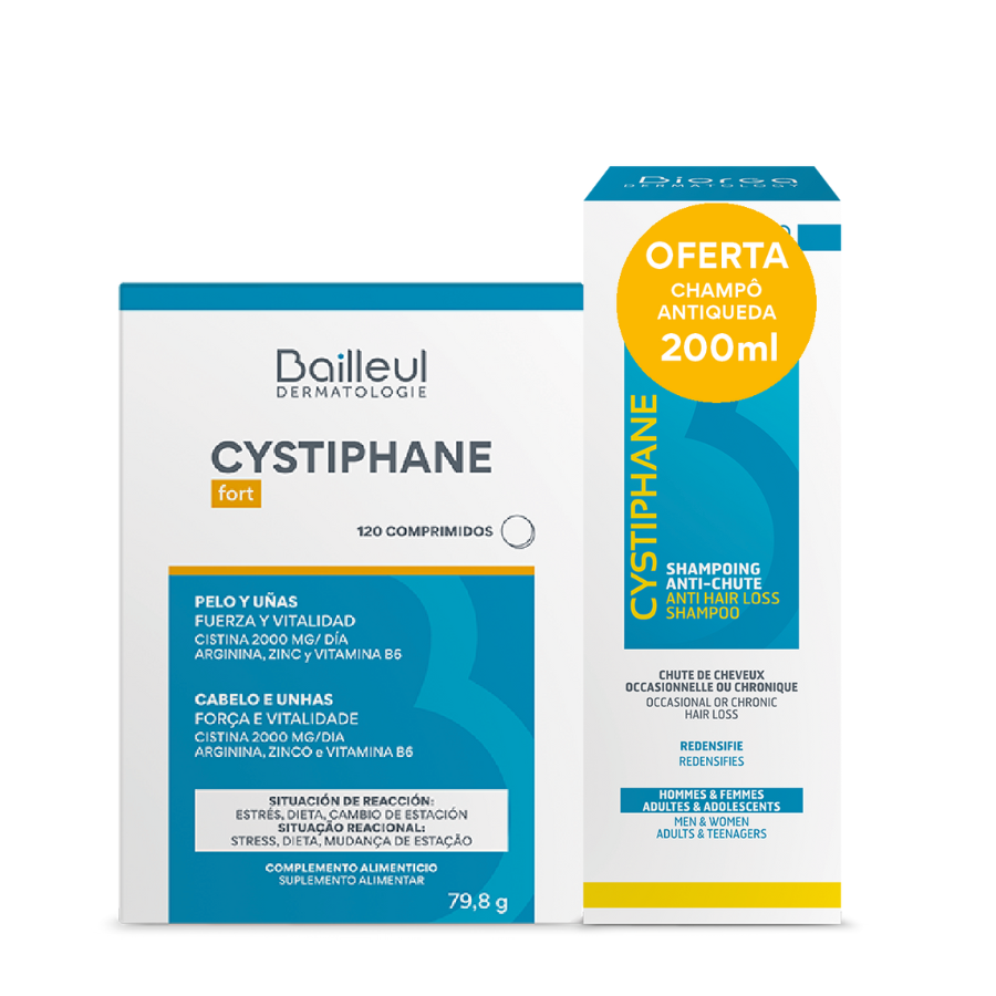 Cystiphane Antiqueda Comprimidos x120 + Champô 200ml