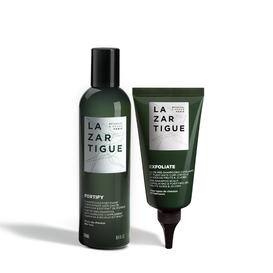 Lazartigue Exfoliating Pre-Shampoo 75ml + Fortify Shampoo 250ml