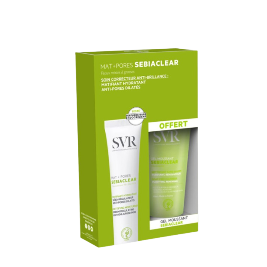 SVR Sebiaclear Mat+ Poros 40ml + Gel Moussant 55ml