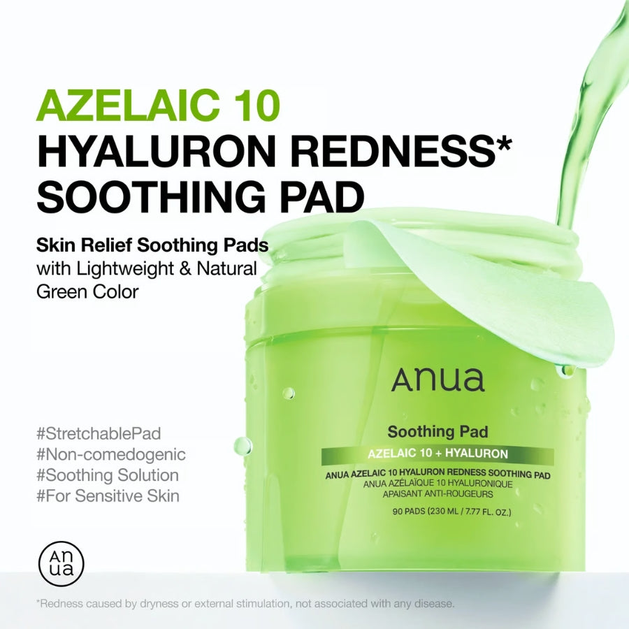 Anua Azelaic 10 Hyaluron Redness Soothing Pad 230ml