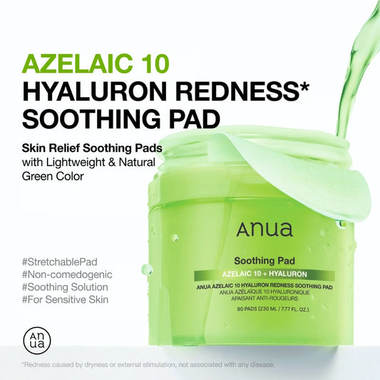Anua Azelaic 10 Hyaluron Redness Soothing Pad 230ml