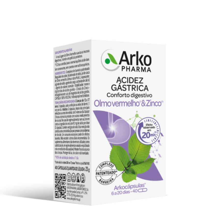 Arkocápsulas Olmo Vermelho + Zinco Cápsulas x40