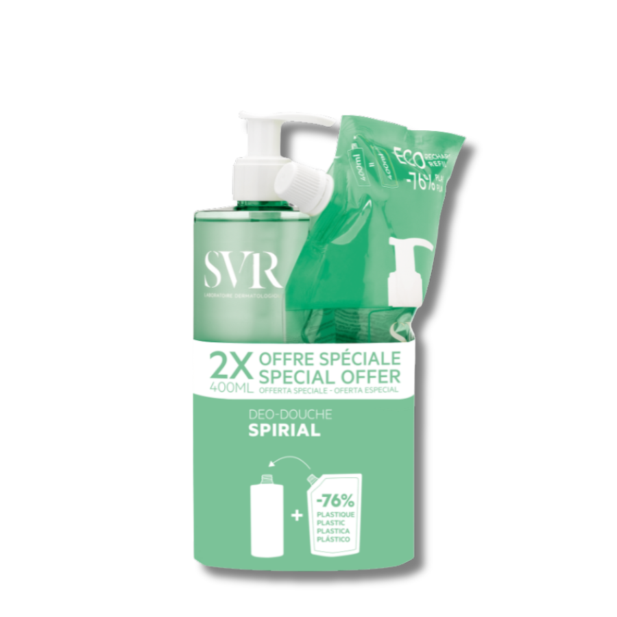 SVR Spirial Desodorante Ducha 400ml + Recambio 400ml