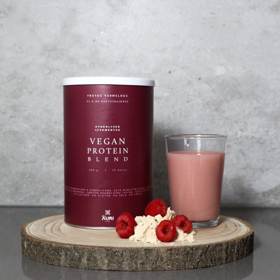 Auri Foods Vegan Proteína Blend Frutos Vermelhos 450g