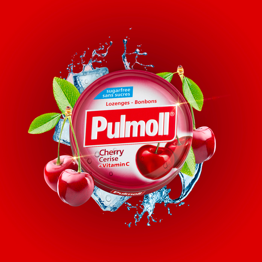 Pulmoll Sugar Free Cherry Lozenges + Vitamin C 45g