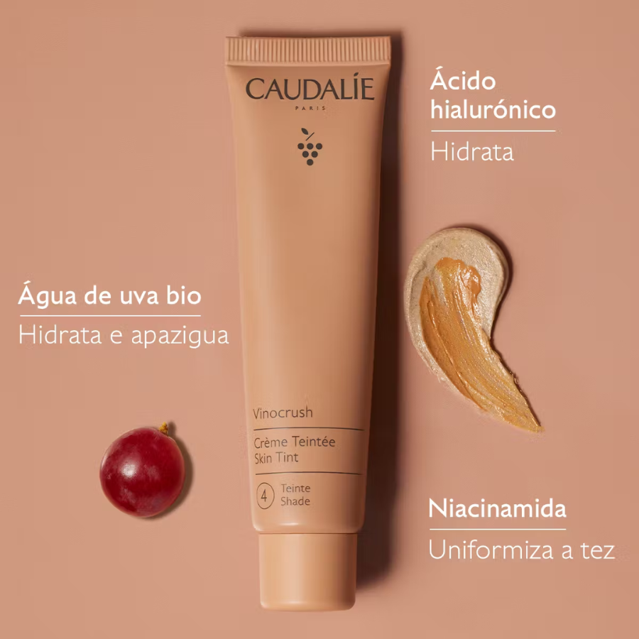 Caudalie Vinocrush Creme com Cor Tom 4 30ml