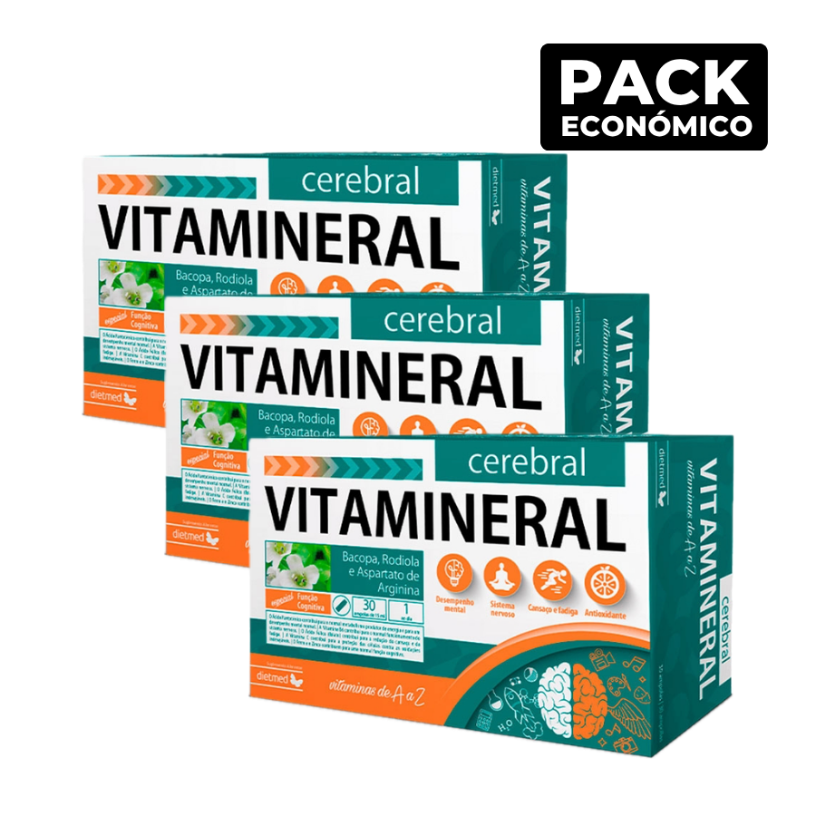 Vitamineral Cerebral Ampolas 3x30