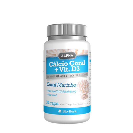 Bio-Hera Alpha Cálcio Coral + Vitamina D3 Cápsulas x30