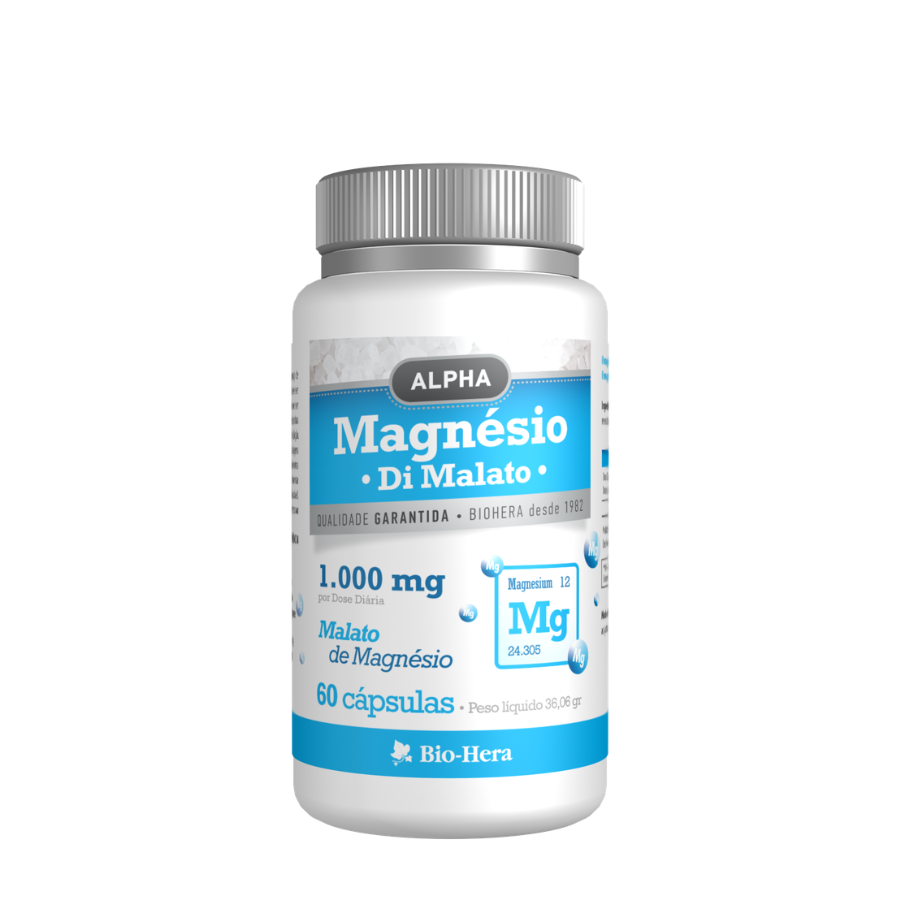 Bio-Hera Alpha Magnésio Di Malato Cápsulas x60