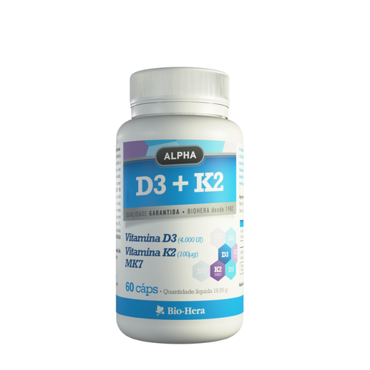 Bio-Hera Alpha Vitamina D3 + K2 Cápsulas x60