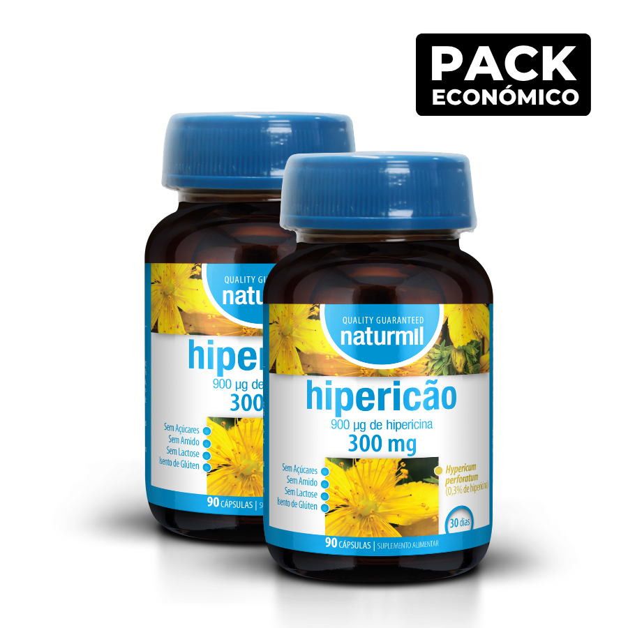 Naturmil Hipericão 300mg Cápsulas 2x90